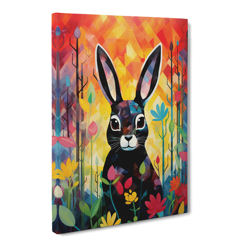 Rabbit Abstract No.3 - Wrapped Canvas, 76cm H x 50cm W x 3cm D