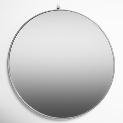 Cassie Metal/Manufactured Wood Round Wall Mirror
