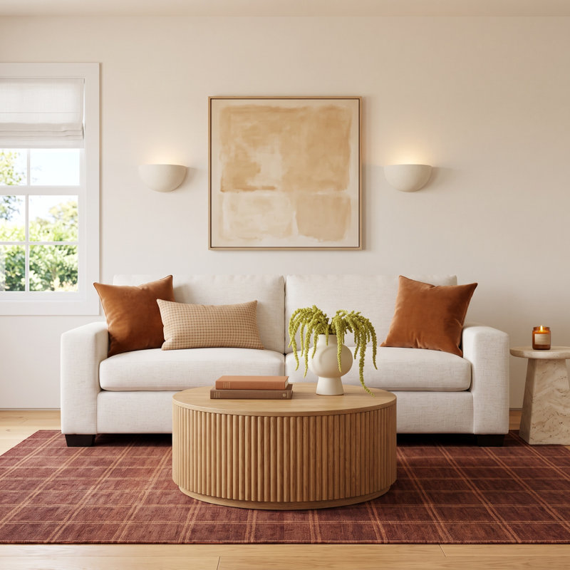 Jonie 91'' Upholstered Queen Sleeper Sofa, Andrew Espresso Performance Chenille