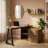 Club 55,12" L-Shaped Writing Desk with Storage Cabinet -94336073