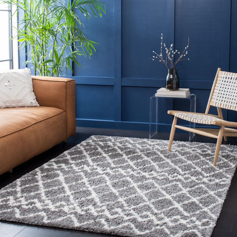 Glennon Shag Performance Geometric Rug, Rectangle 4' x 6'