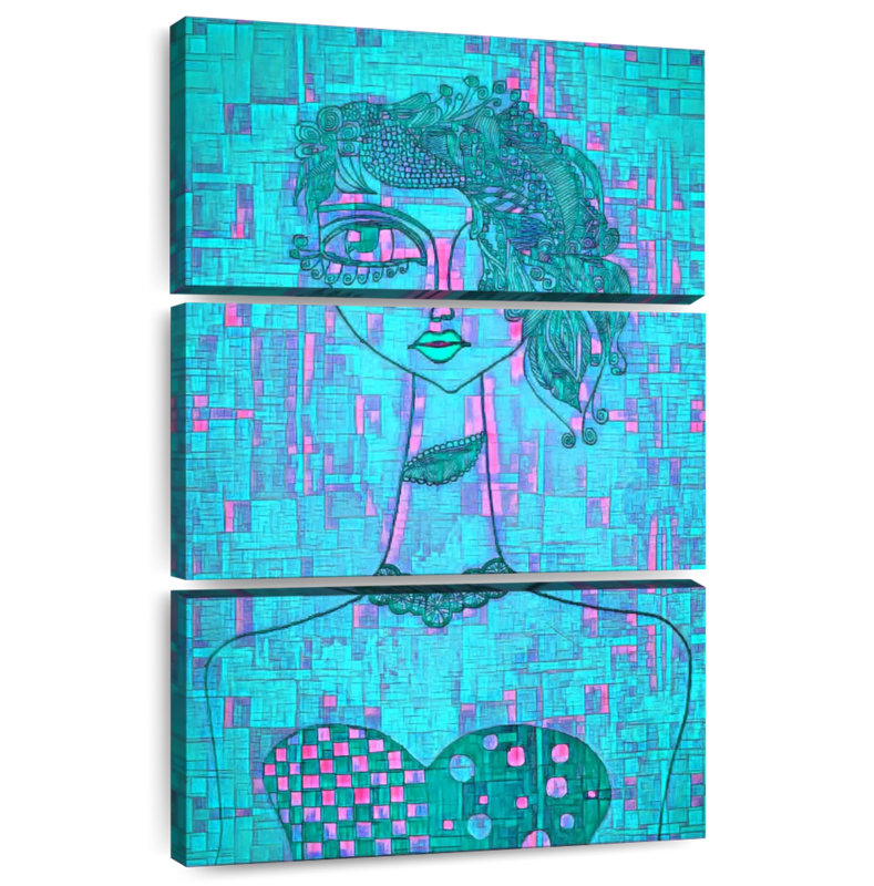 Leisha cubiste à long cou, H 32 po x l 20 po