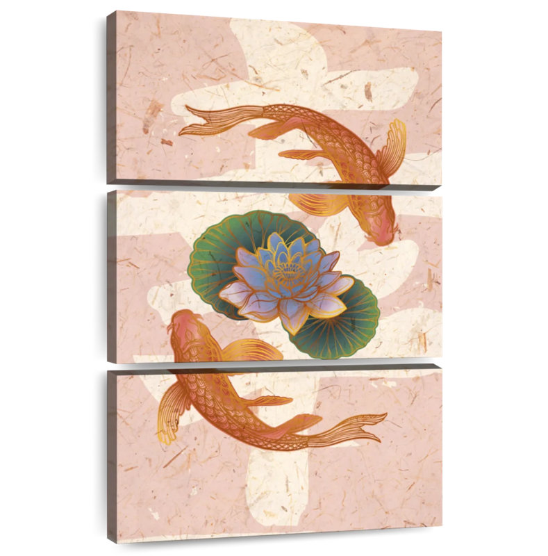 Poissons de lotus Brampt, H 32 po x l 20 po