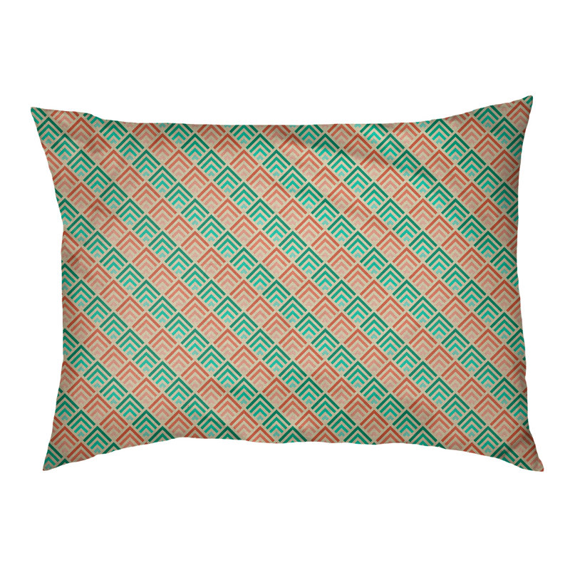 Coussin d'extérieur pour chien Campion, Grand (l 42,5 po x P 32,5 po x H 14 po), Vert/orange