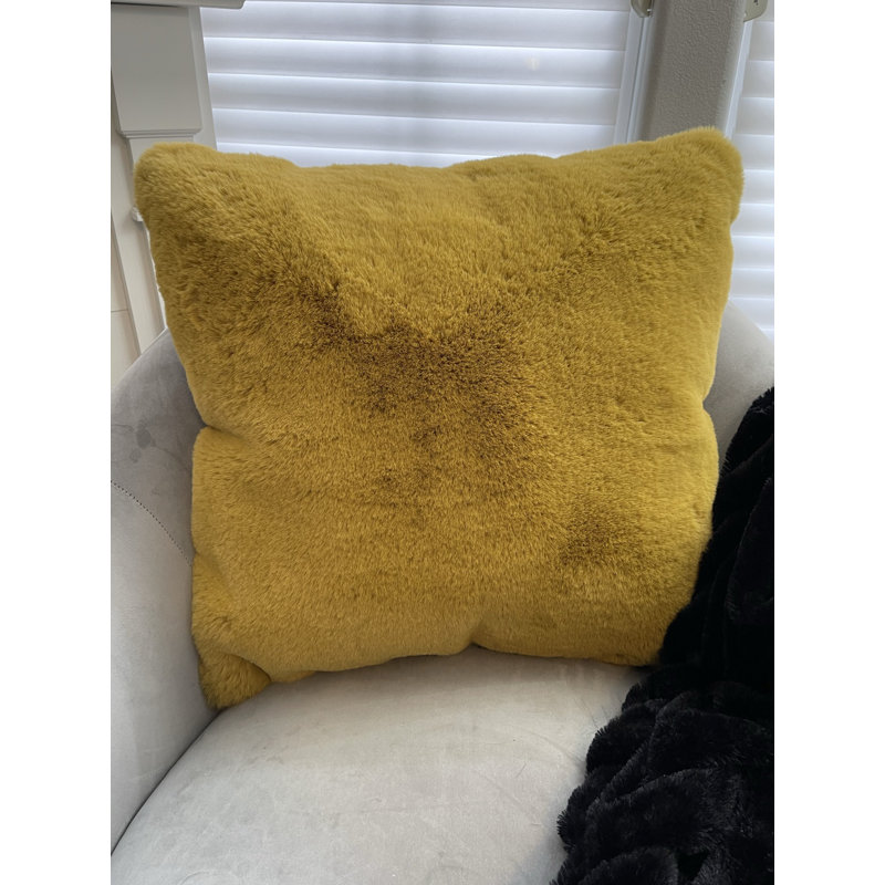 Housse et insert de coussin carré Chinchilla, Miel doré
