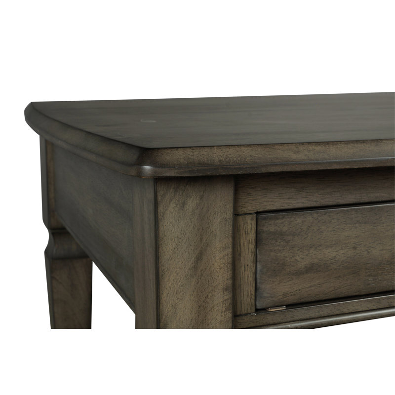 Table basse avec rangement Leta, Gris