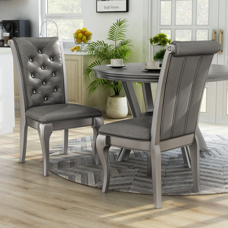 Chaise d'appoint Didcot, Beige, Champagne argenté