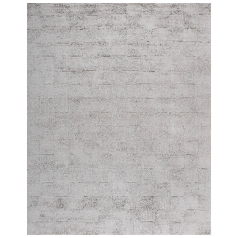 Tapis de couleur unie lavé à la machine Alburtis, Rectangle 8 pi x 10 pi