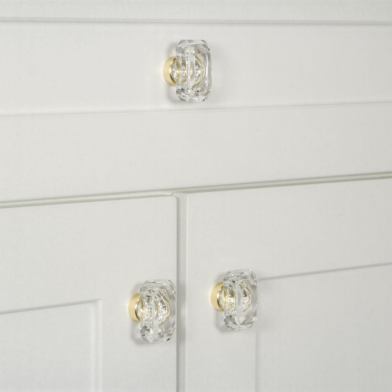 Baguette Cabinet Knob, Polished Brass