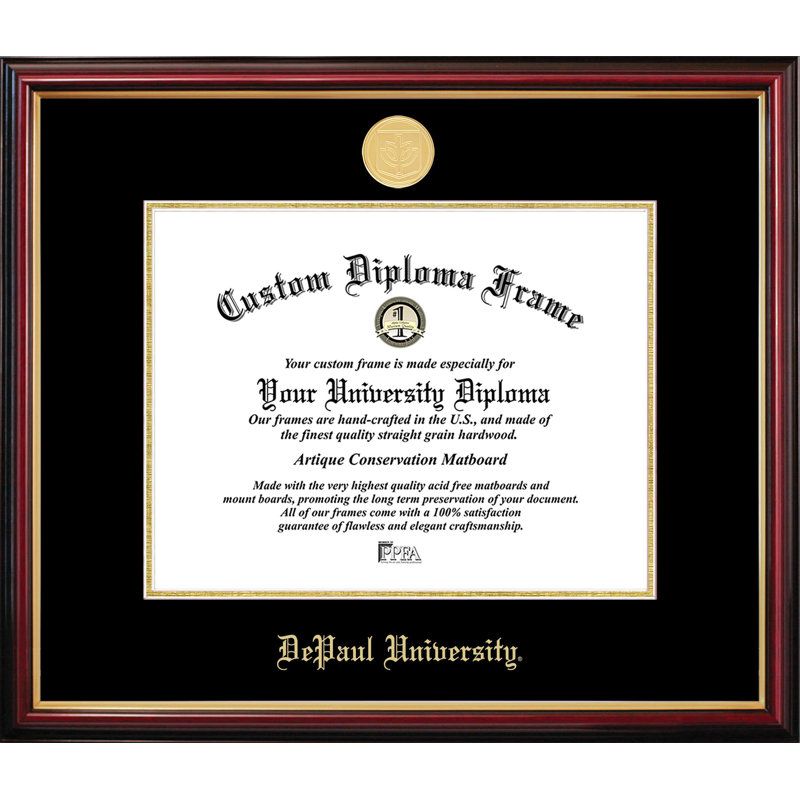 Cadre de petit diplôme DePaul University, L 11 po x H 8,5 po, NCAA DePaul