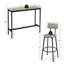 Ensemble de table de bar avec 2 tabourets de bar en polyuréthane avec dossier, L 43,31 po x l 15,75 po x H 35,43 po-356203781