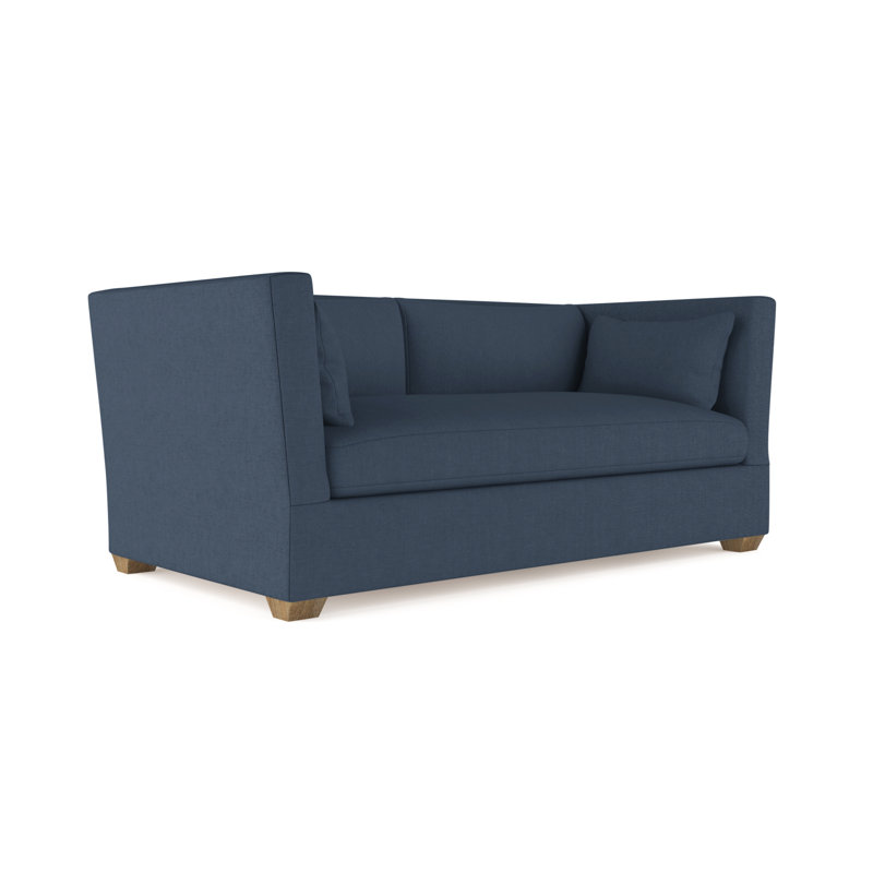 Canapé Rivington, Peluche velours pierre ponce, H 31 po x l 84 po x P 37 po, Patiné