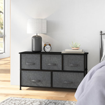 Novahlee 5-Drawer Double Dresser – 39.37" Wide, Stylish & Functional Storage Organizer for Bedroom