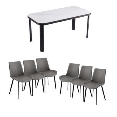 Modern simple rock plate dining table sets