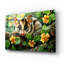 Art mural en verre opossum entre fleurs par Momart-2108353332