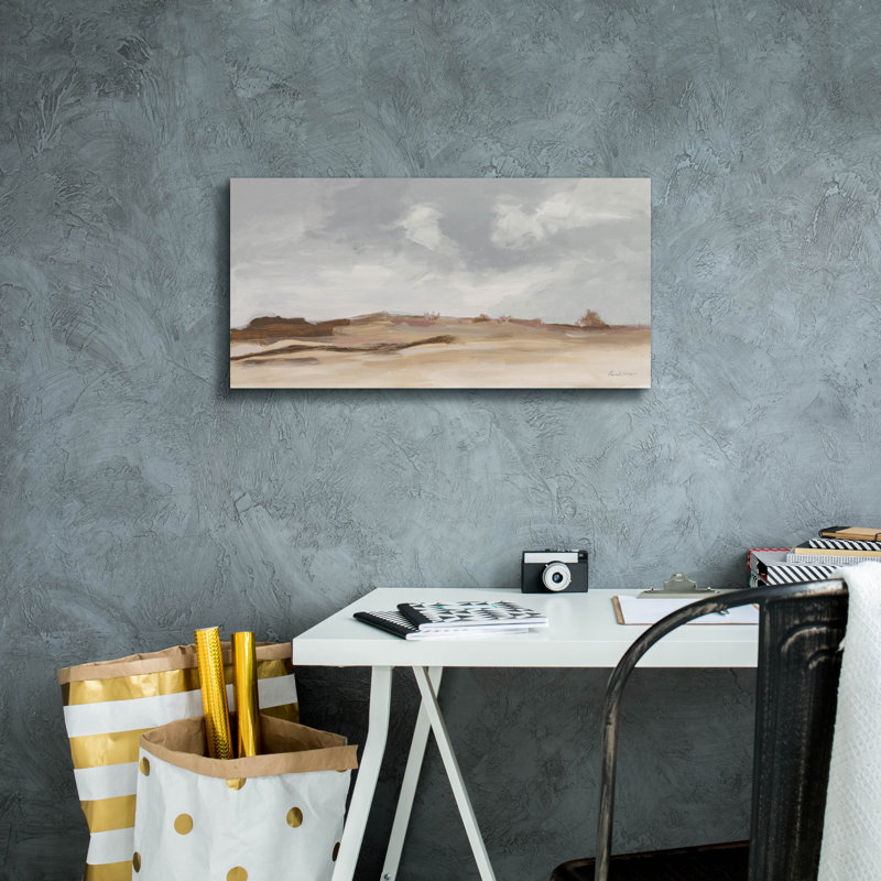«Lark Manor ™« Before The Rain Neutral »par Pamela Munger, art mural sur toile, H 12 po x l 24 po x P 0,75 po