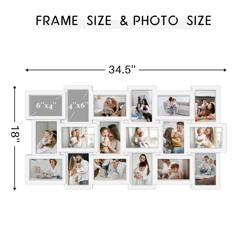 Ensemble de 18 cadres photo Hendley, Blanc mat