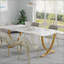 Bureau de direction - Bureau d'ordinateur moderne avec plateau en faux marbre, grande table de conférence pour bureau à domicile ou salle de réunion