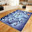 Ghost Rugs for Bedroom, 6x9 Area Rugs Washable, Halloween Spooky Season Blue Carpet for Living Room, Ghost Decor for Home Indoor, Non Slip, Low Pile Design