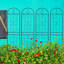 Ensemble de 4 treillis de jardin en métal antirouille de 19,7 po pour plantes grimpantes-1565742729