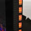 Foyer électrique 36 "à effet mural 1500W 36" avec effet de flamme, lumière de fond 7 couleurs et lumière latérale, noir