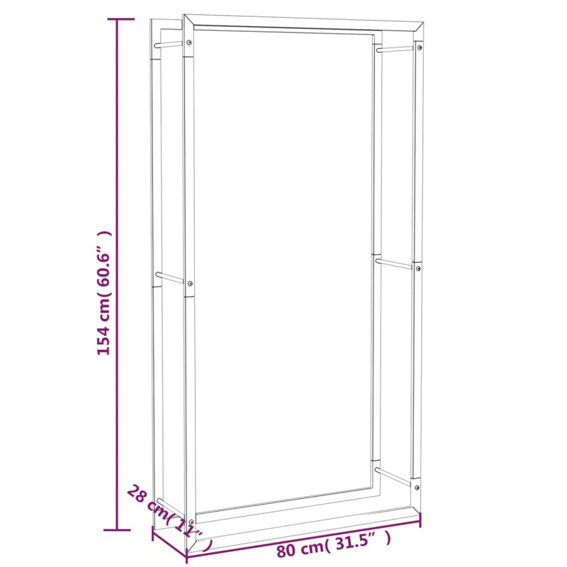 Apolonia 31.5'' W Steel Log Rack