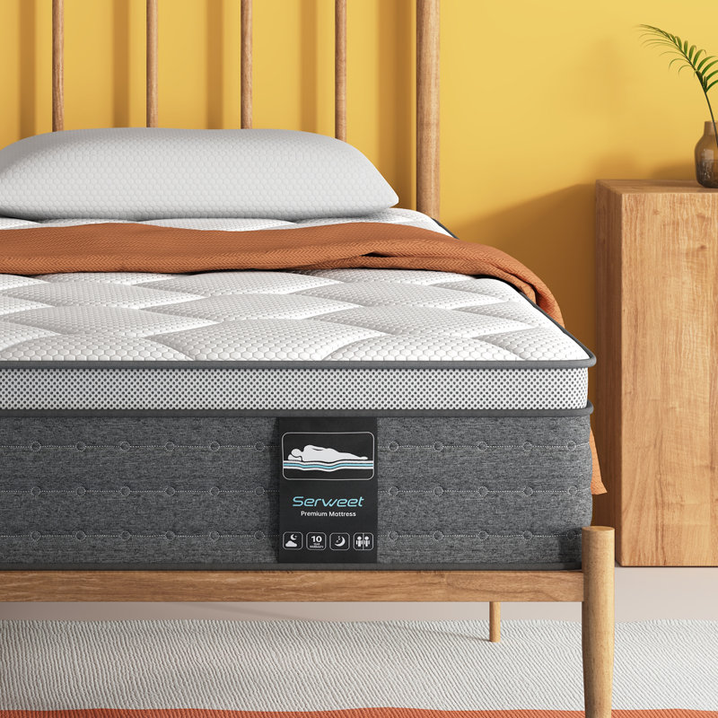 Matelas hybride en mousse viscoélastique 10 pouces, Grand