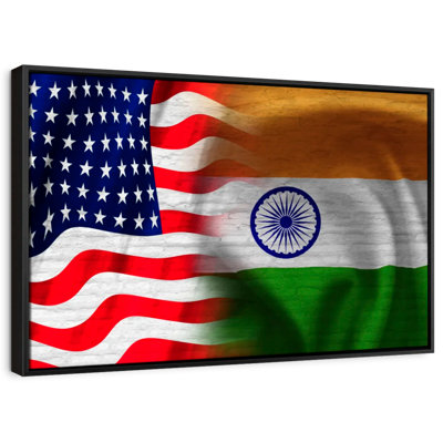 "Inde et drapeau américain, art mural"