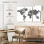 Carte du monde Aliaz BW Stripes-108027129