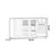 Buffet noisette + bois manufacturé noir + verre-2071509557