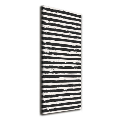 Black And White Stripes - Wrapped Canvas Print