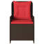  Chaise de patio inclinable, brun, rouge-630435360-630435361