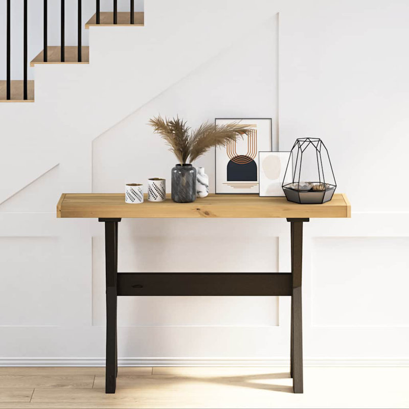 120cm Solid Wood Top Console Table