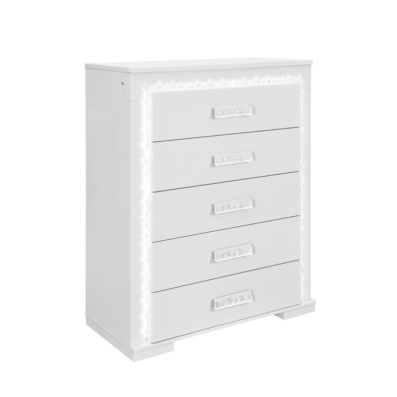 Naomi Silver Bedroom Chest With Led