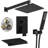 10-Inch Wall Mounted Rain Shower System with Handheld Shower Head, Waterfall Tub Spout, and Pressure Balance Valve-122487264