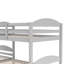 Lit superposé simple en L gris avec lit gigogne - Mobilier de chambre polyvalent au style rehaussé