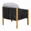 Fauteuil club d'extérieur en bois avec coussin-465557755