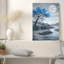 «Blue Tree and Stone Wall» par Moonlit River, art mural sur toile-188893068