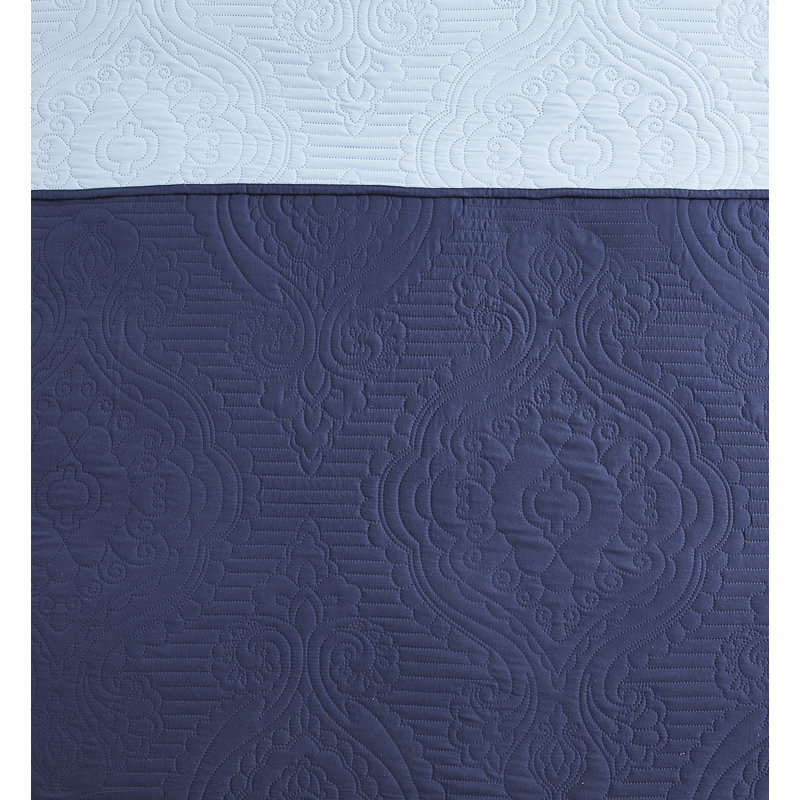 Camouflage Quilt, King, Navy/Light Blue