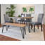 Ensemble de salle à manger Ashzo, table à manger en épingle à cheveux avec chaises, 3 options de couleur-733259927-733644979