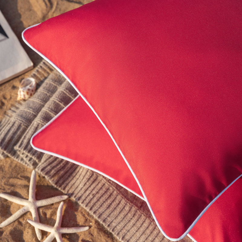 Housse de coussin d'extérieur Phantoscope, Rouge, Carré 18 po, Polyester