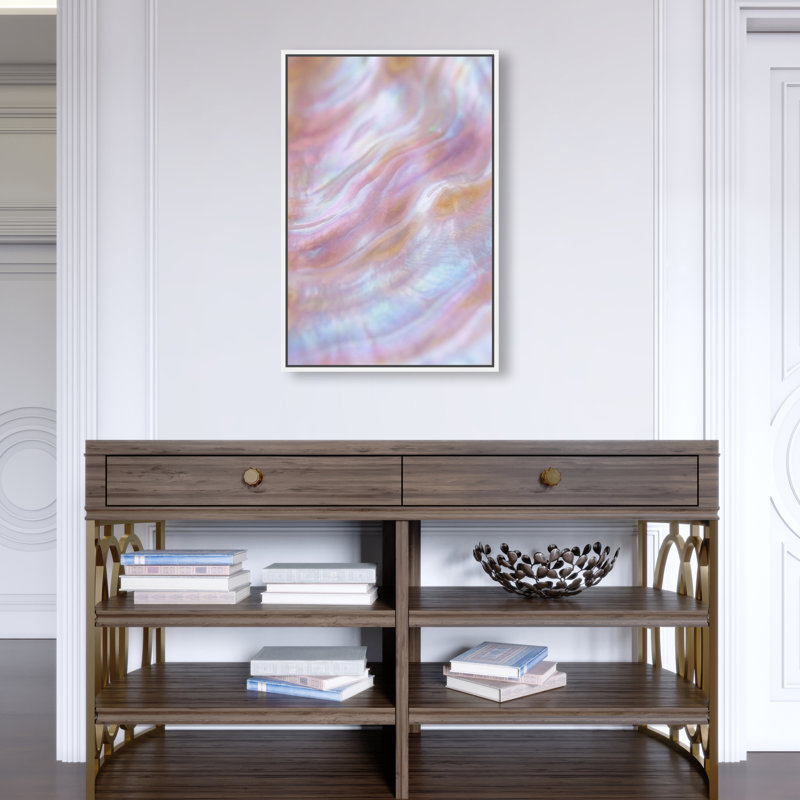 Iridescent Wave II Print by Oliver Gal, 31"H x 21"W, White Floater Frame