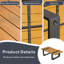 Outdoor Coffee Table , 120cm W 62cm D