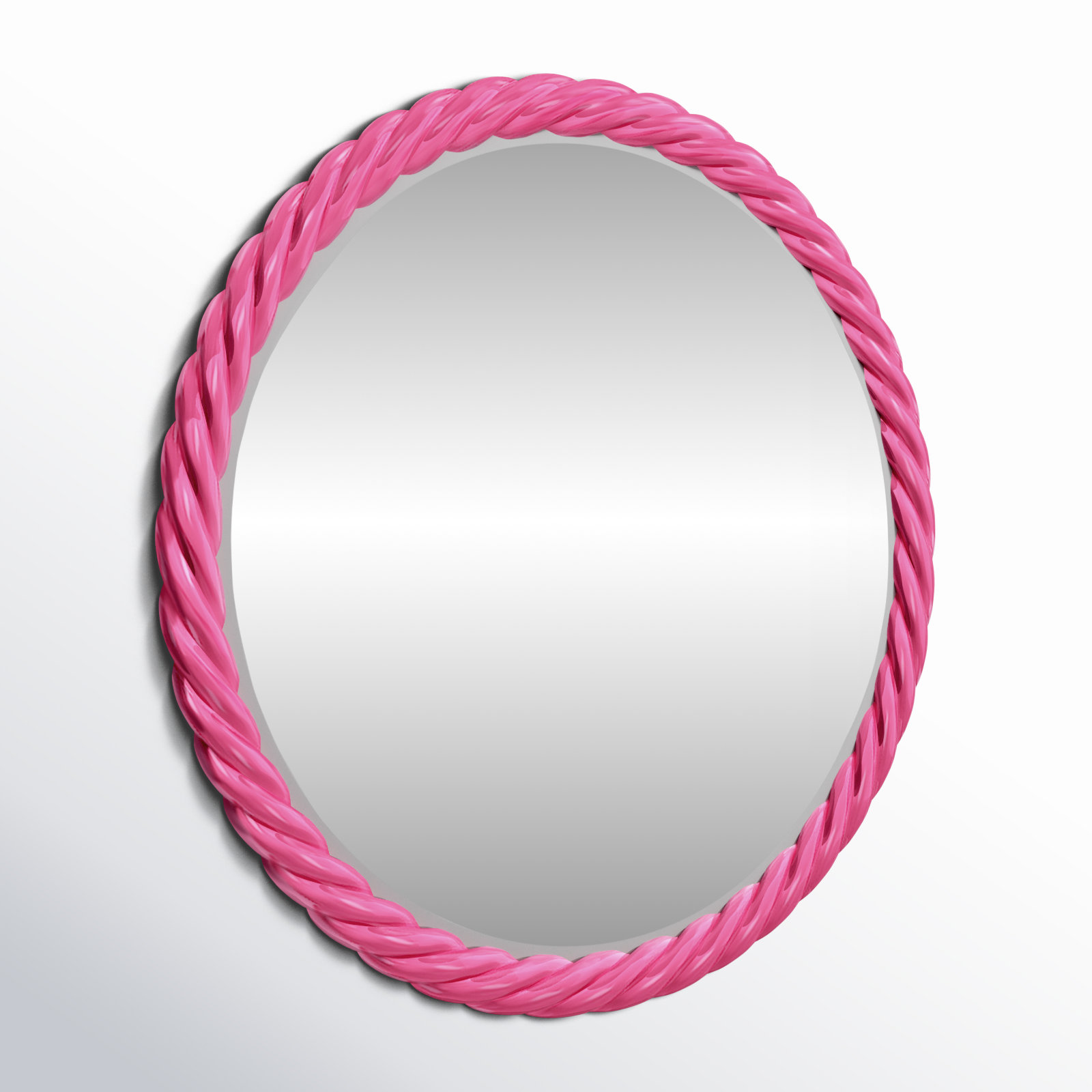 Mara 30" Accent Mirror, Hot Pink