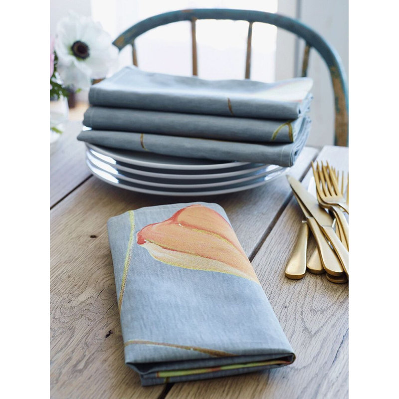 Ensemble de serviettes de table: Trois lanternes sur fond gris