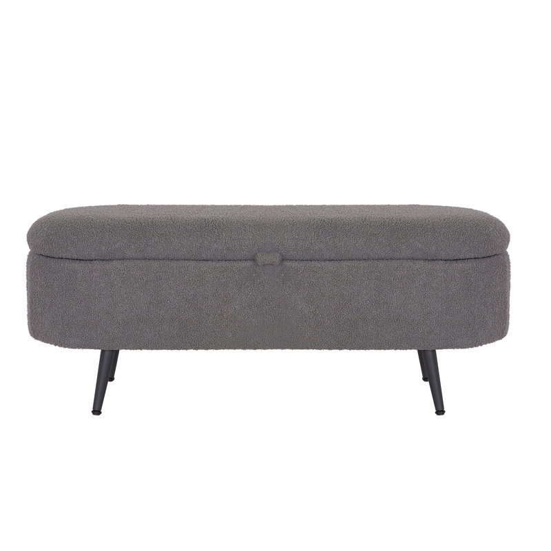 Repose-pieds Azzay Teddy, Mélange de polyester gris