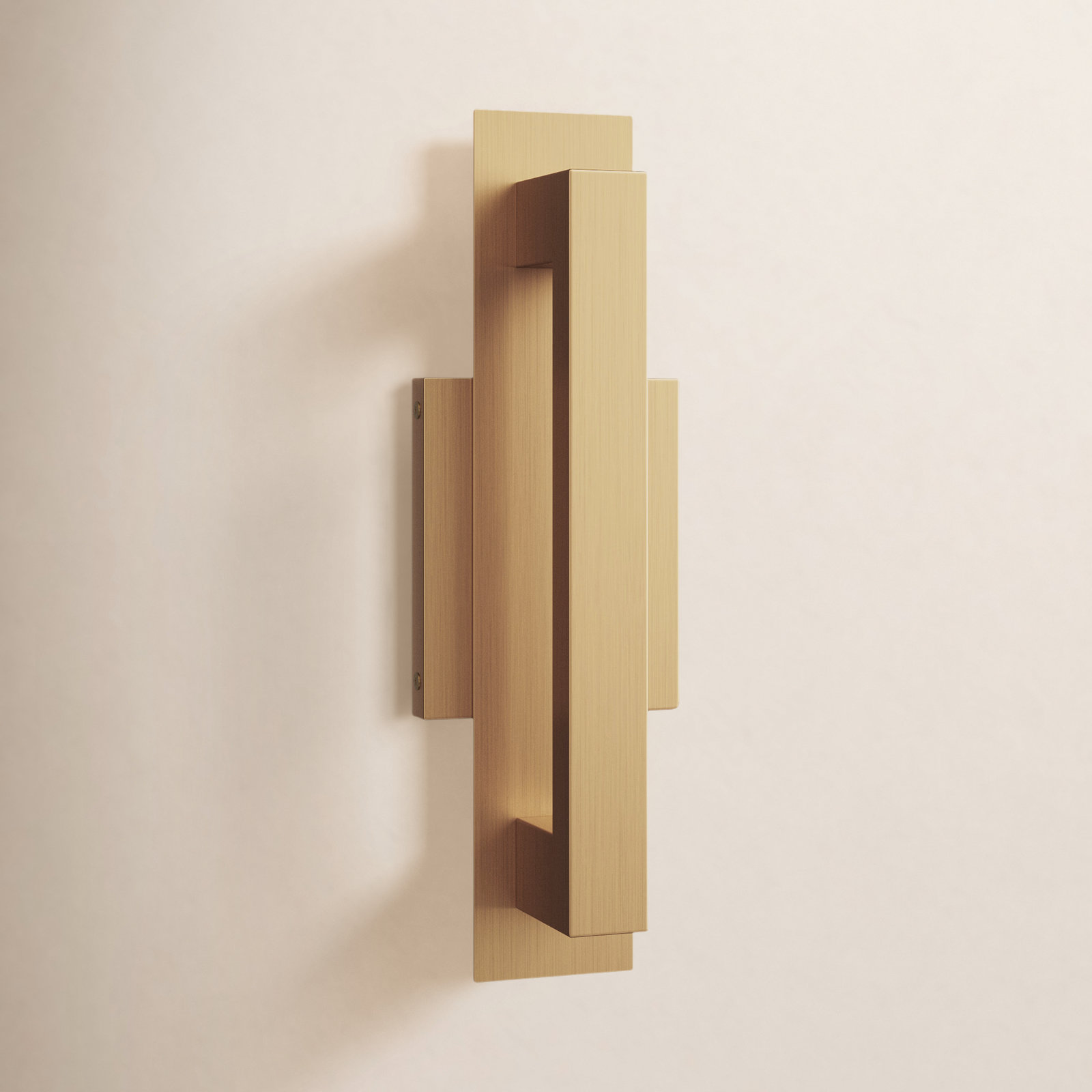 Gela Outdoor LED Wall Light, Burnished Gold, 15" H