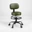 Chaise de dessin ergonomique avec dossier, tabouret de bureau pivotant à roulettes avec repose-pieds réglable - Vert/1 pièce-273369683-274005017