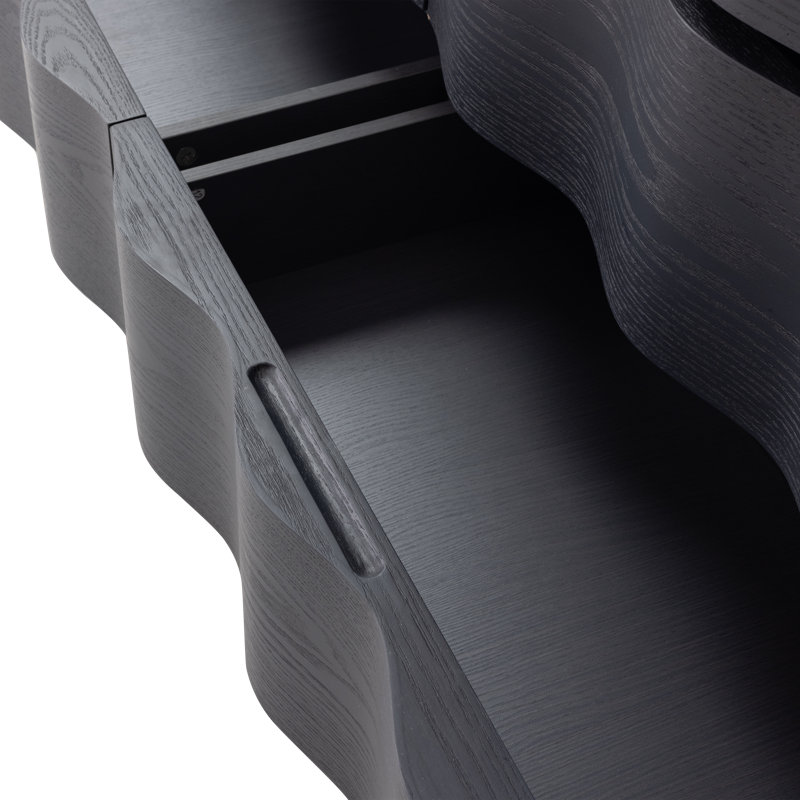 Commode 6 tiroirs Modern, Noir