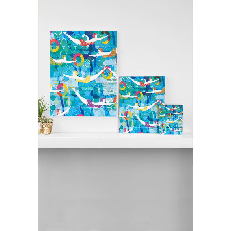 « nage gala », impression sur toile tendue, H 30 po x l 24 po x P 1,5 po
